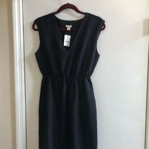 J. Crew black eyelet midi dress